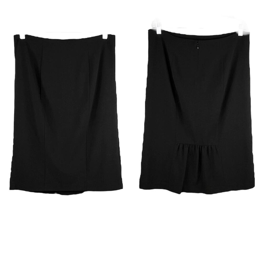 NY & Co 7th Avenue Design Pencil Skirt 16 Black Back Cinch New